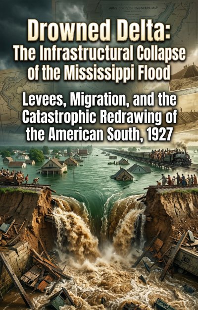 'Cover von Drowned Delta: The Infrastructural Collapse of the Great Mississippi Flood'-Cover