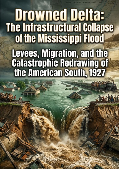 'Cover von Drowned Delta: The Infrastructural Collapse of the Great Mississippi Flood'-Cover