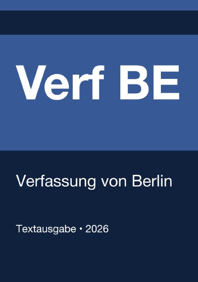 'Cover von Verf BE – Verfassung von Berlin 2026'-Cover