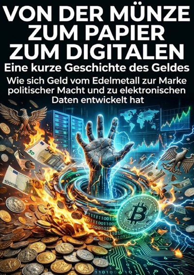 'Cover von Von der Münze zum Papier zum Digitalen: Eine kurze Geschichte des Geldes'-Cover