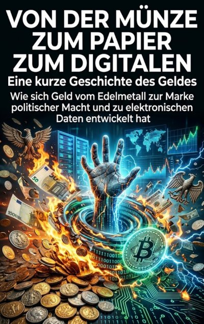 'Cover von Von der Münze zum Papier zum Digitalen: Eine kurze Geschichte des Geldes'-Cover