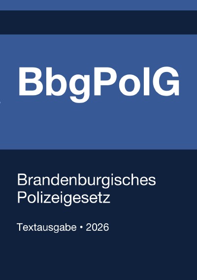 'Cover von BbgPolG – Brandenburgisches Polizeigesetz 2026'-Cover