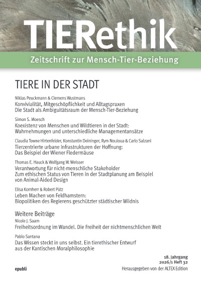 'Cover von TIERethik (18. Jahrgang 2026/1)'-Cover