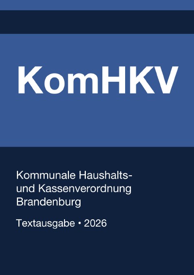'Cover von KomHKV – Kommunale Haushalts- und Kassenverordnung Brandenburg 2026'-Cover