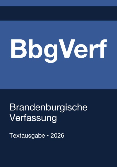 'Cover von BbgVerf – Brandenburgische Verfassung 2026'-Cover