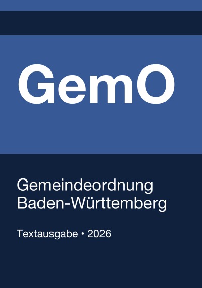 'Cover von GemO BW – Gemeindeordnung Baden-Württemberg 2026'-Cover