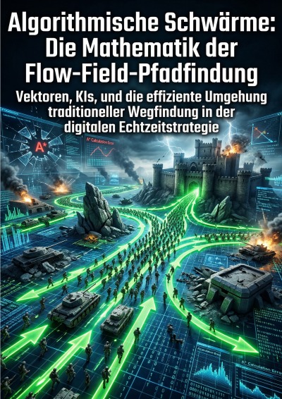 'Cover von Algorithmische Schwärme: Die Mathematik der Flow-Field-Pfadfindung'-Cover