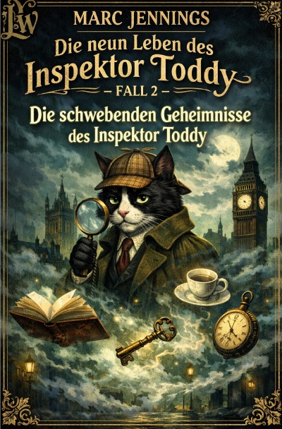 'Cover von Die neun Leben des Inspektor Toddy – Fall 2 – Die schwebenden Geheimnisse des Inspektor Toddy'-Cover