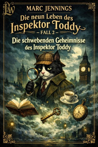 'Cover von Die Neun Leben des Inspektor Toddy – Fall 2 – Die schwebenden Geheimnisse des Inspektor Toddy'-Cover