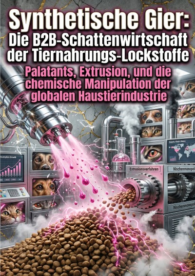 'Cover von Synthetische Gier: Die B2B-Schattenwirtschaft der Tiernahrungs-Lockstoffe'-Cover