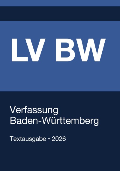 'Cover von LV BW – Verfassung des Landes Baden-Württemberg 2026'-Cover