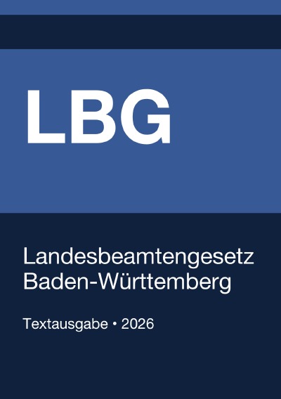 'Cover von LBG BW – Landesbeamtengesetz Baden-Württemberg 2026'-Cover
