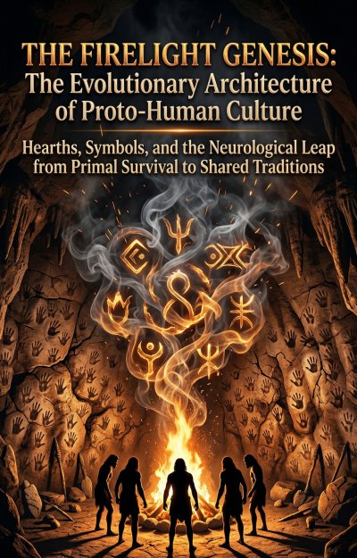'Cover von The Firelight Genesis: The Evolutionary Architecture of Proto-Human Culture'-Cover