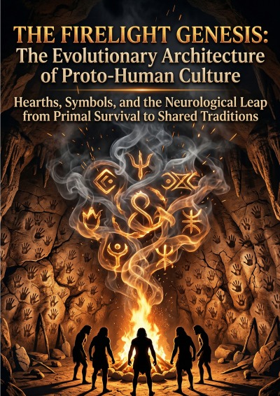 'Cover von The Firelight Genesis: The Evolutionary Architecture of Proto-Human Culture'-Cover