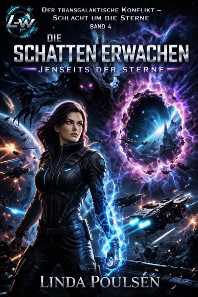 'Cover von Der transgalaktische Konflikt – Schlacht um die Sterne – Band 4 – Die Schatten erwachen – Jenseits der Sterne'-Cover