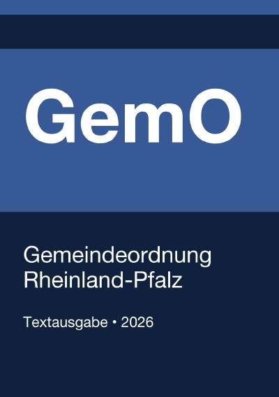 'Cover von GemO – Gemeindeordnung Rheinland-Pfalz 2026'-Cover
