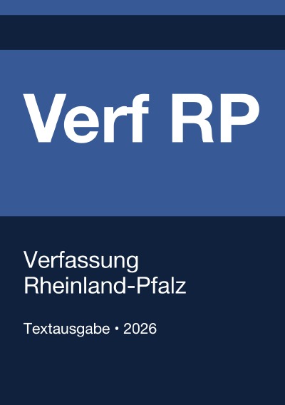'Cover von Verf RP – Verfassung Rheinland-Pfalz 2026'-Cover