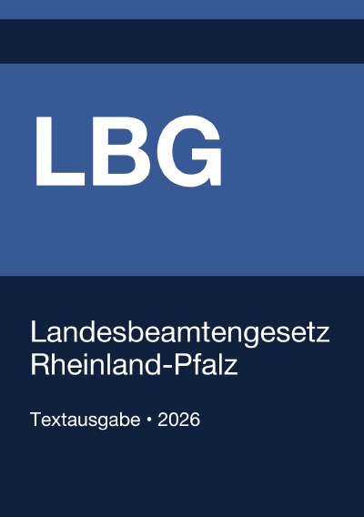 'Cover von LBG – Landesbeamtengesetz Rheinland-Pfalz 2026'-Cover