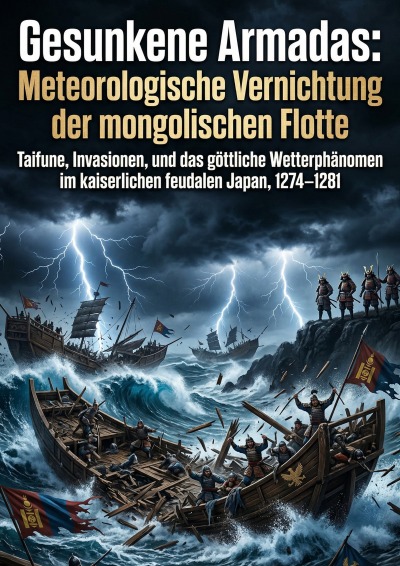 'Cover von Gesunkene Armadas: Meteorologische Vernichtung der mongolischen Flotte'-Cover
