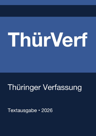 'Cover von ThürVerf – Thüringer Verfassung 2026'-Cover