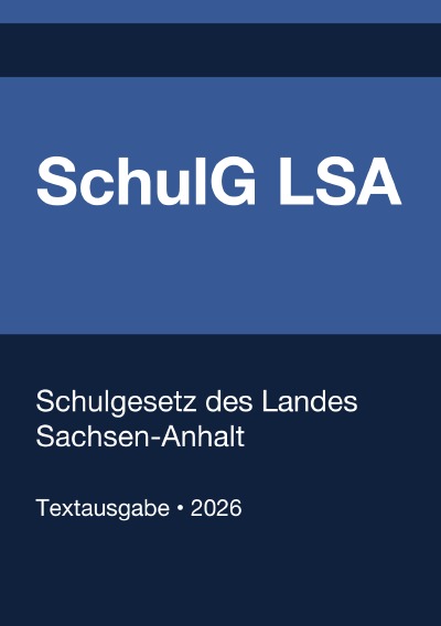 'Cover von SchulG LSA – Schulgesetz Sachsen-Anhalt'-Cover