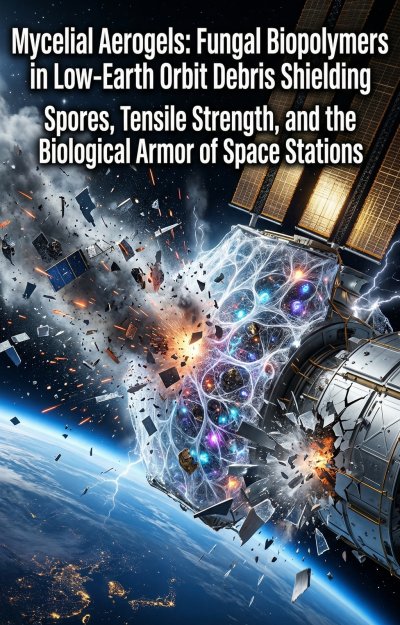 'Cover von Mycelial Aerogels: Fungal Biopolymers in Low-Earth Orbit Debris Shielding'-Cover