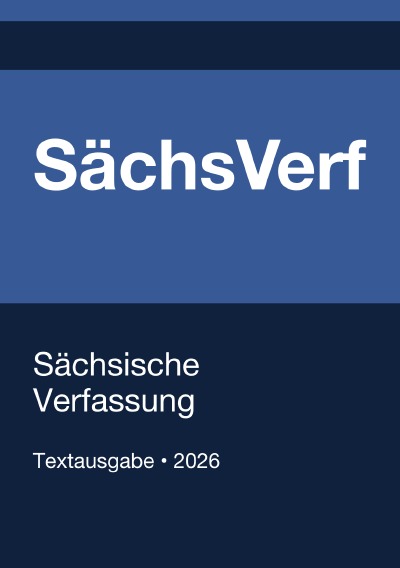'Cover von SächsVerf – Verfassung des Freistaates Sachsen 2026'-Cover