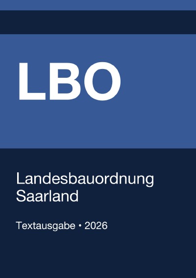 'Cover von LBO – Landesbauordnung Saarland 2026'-Cover
