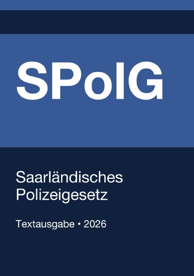 'Cover von SPolG – Saarländisches Polizeigesetz 2026'-Cover