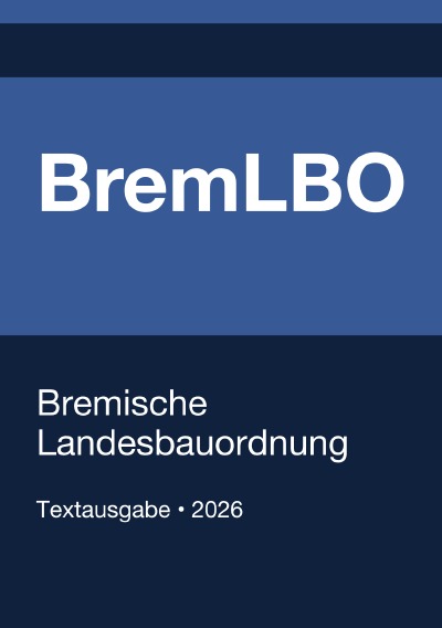 'Cover von BremLBO – Bremische Landesbauordnung 2026'-Cover