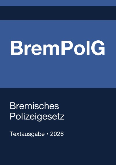 'Cover von BremPolG – Bremisches Polizeigesetz 2026'-Cover