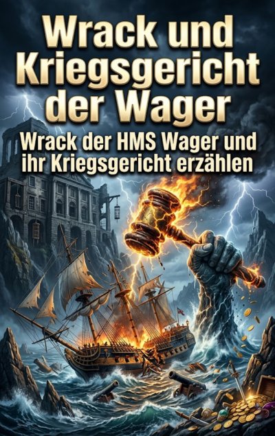 'Cover von Wrack und Kriegsgericht der Wager'-Cover