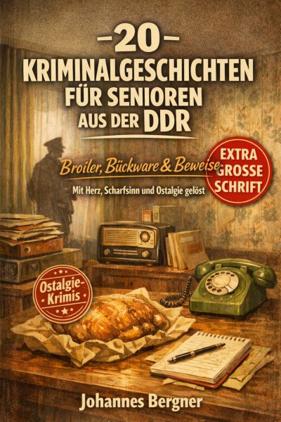 'Cover von 20 Kriminalgeschichten für Senioren aus der DDR'-Cover