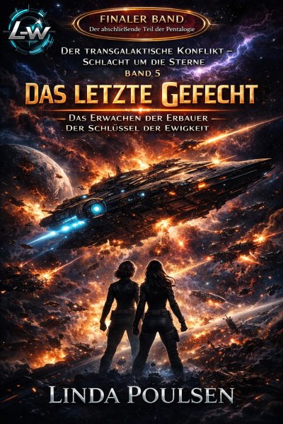 'Cover von Der Transgalaktische Konflikt – Schlacht um die Sterne – Buch 5 – Das Erwachen der Erbauer – Der Schlüssel der Ewigkeit „Das letzte Gefecht“ – Finaler Band'-Cover