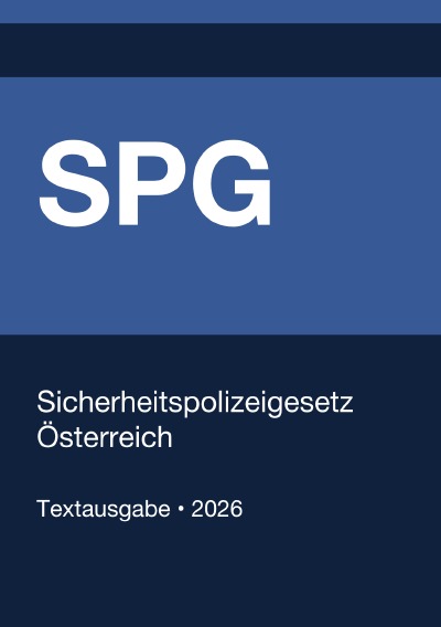 'Cover von SPG – Sicherheitspolizeigesetz Österreich 2026'-Cover