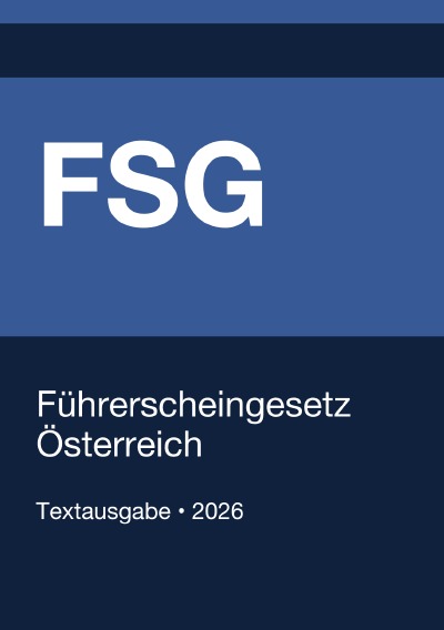 'Cover von FSG – Führerscheingesetz Österreich 2026'-Cover
