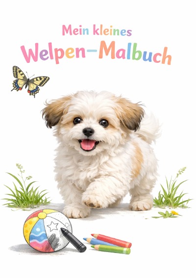 'Cover von Mein kleines Welpen-Malbuch'-Cover