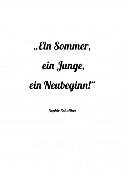 'Cover von Ein Sommer, ein Junge, ein Neubeginn'-Cover