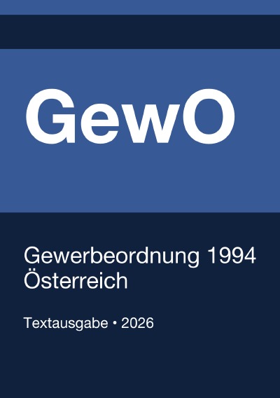 'Cover von GewO – Gewerbeordnung 1994 (Österreich) 2026'-Cover
