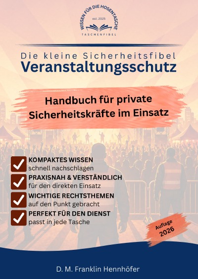 'Cover von Die kleine Sicherheitsfibel – Veranstaltungsschutz – Auflage 2026'-Cover