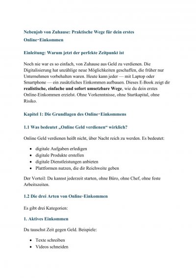 'Cover von „Nebenjob von Zuhause: Praktische Wege für dein erstes Online-Einkommen“'-Cover