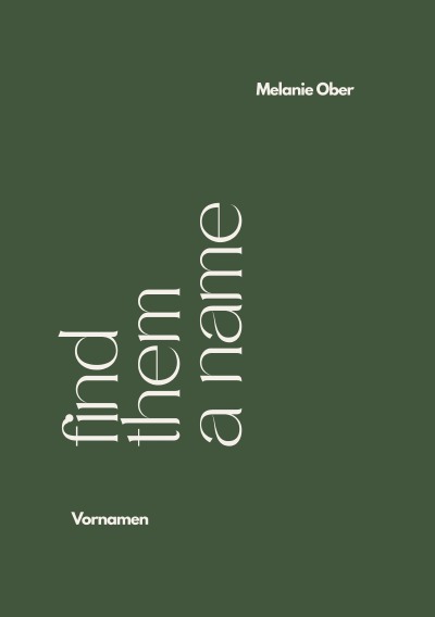 'Cover von „Find Them A Name“ – Vornamen für Schreibende'-Cover