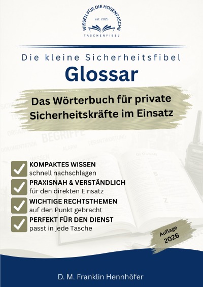 'Cover von Die kleine Sicherheitsfibel – Glossar – Auflage 2026'-Cover