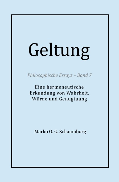 'Cover von Geltung'-Cover