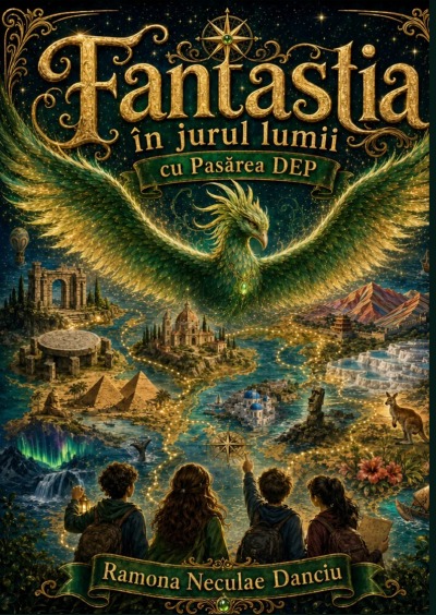 'Cover von Fantastia în jurul Lumii cu Pasărea DEP'-Cover