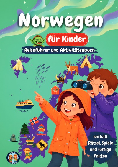'Cover von Norwegen für Kinder – Reiseführer und Aktivitätenbuch'-Cover