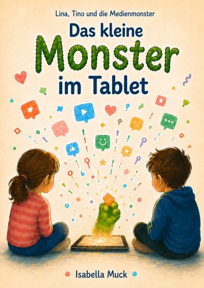 'Cover von Das kleine Monster im Tablet'-Cover