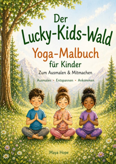 'Cover von Der Lucky-Kids-Wald Mein Yoga-Malbuch für Kinder'-Cover