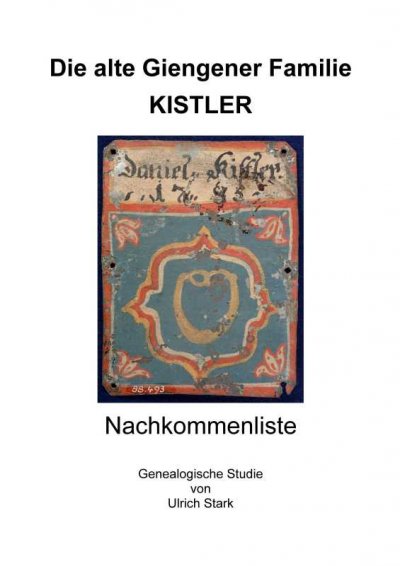 'Cover von Die alte Giengener Familie KISTLER'-Cover