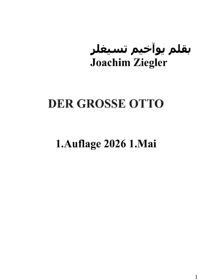 'Cover von de große Otto   1.Auflage 2026 1.Mai'-Cover
